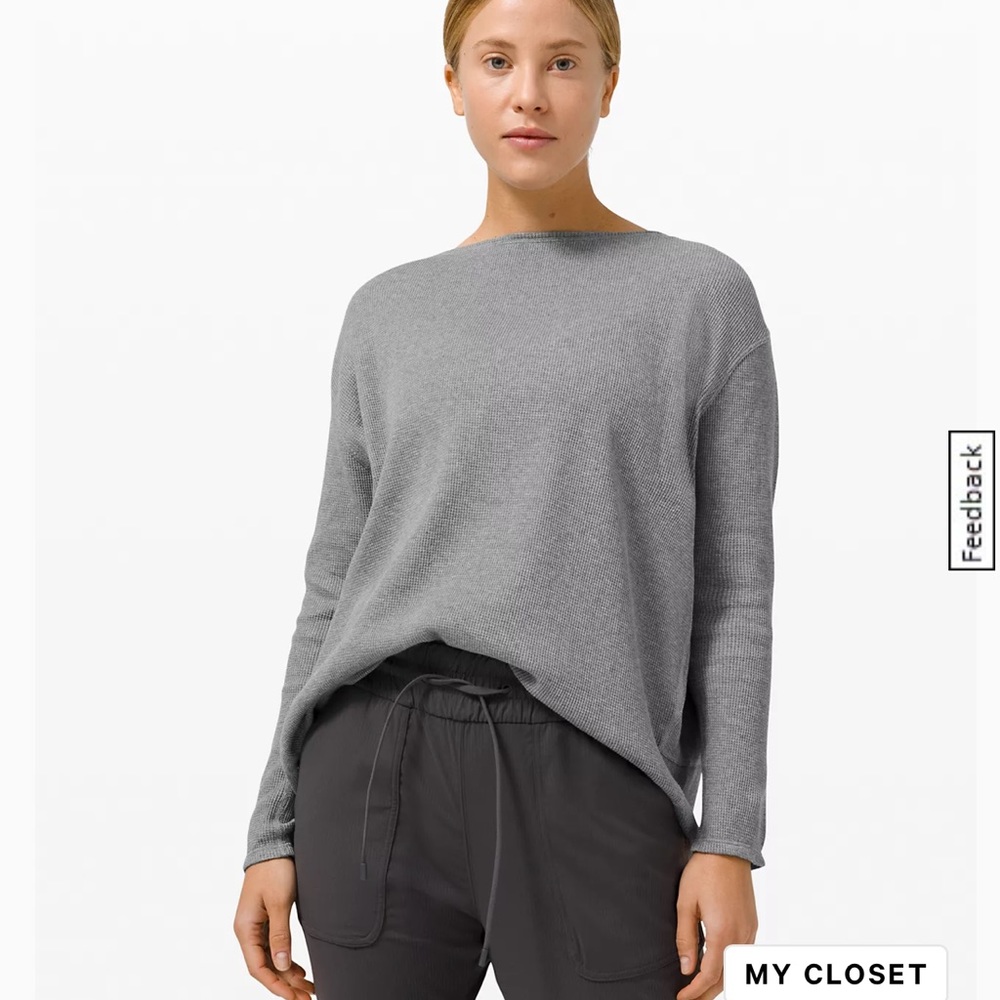 Lululemon Back In Action Waffle Long Sleeve. Size 6. Worn only handful of times!